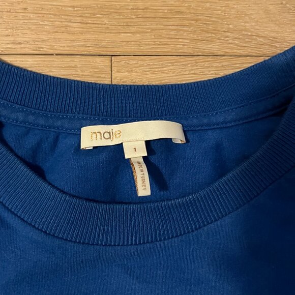 Blue Maje Paris Oversized Crop Top Size 1 - Picture 3 of 3